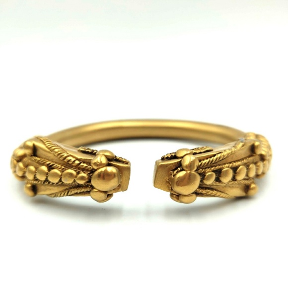 Museum of Modern Art Jewelry - Metropolitan Museum Snake Head Bangle Gold Plate